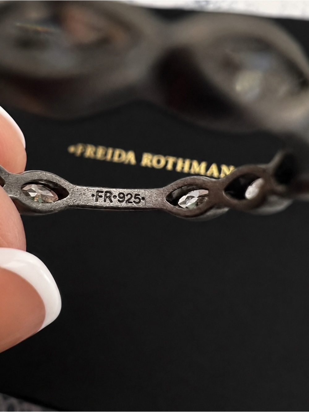 Freida Rothman TRIPLE MARQUISE RING in Silver Rhodium - Picture 8 of 16